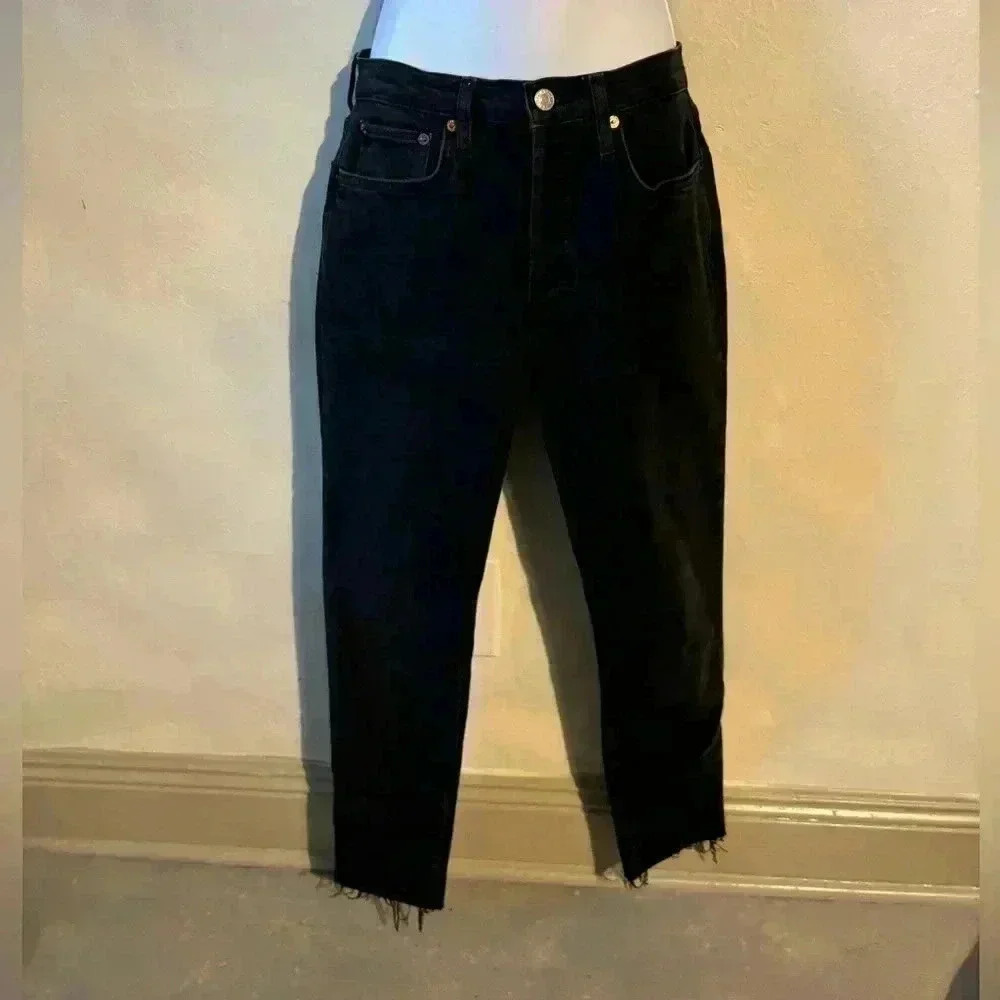 RE/DONE 70s Stove Pipe‎ Jeans Washed Noir Black 29 $265